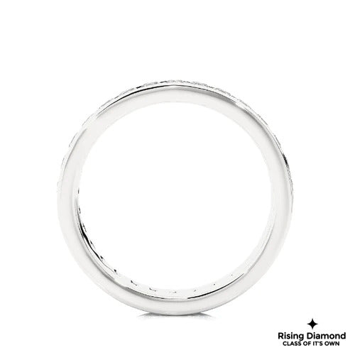 0.78 CTW Round Cut Colorless Moissanite Wedding Band
