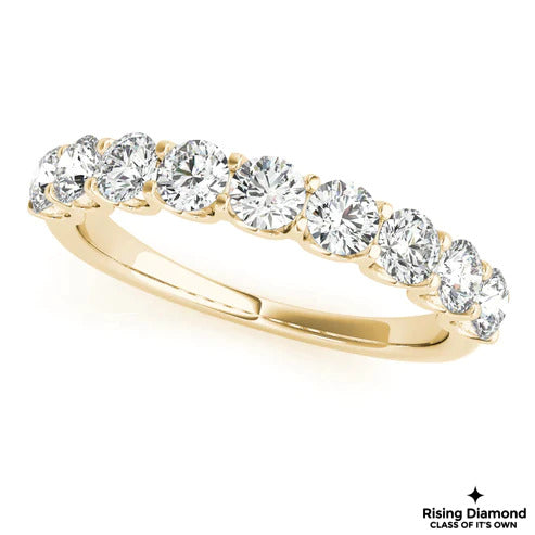 1.5 CTW Round Cut Colorless Moissanite Wedding Band