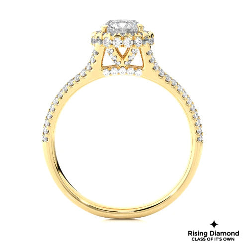 1.01 Ct Round Cut E-VS2 Lab Grown Diamond Engagement Ring