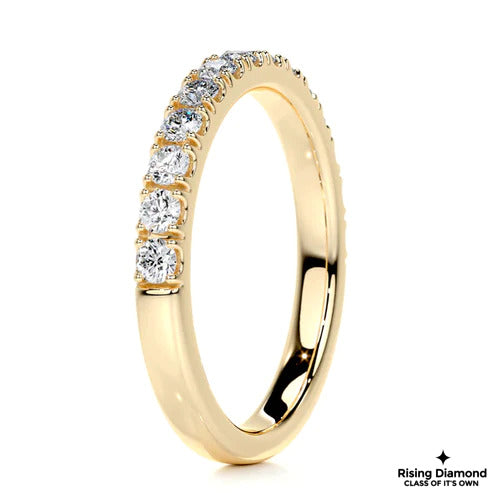 0.50 CTW Round Cut Colorless Moissanite Wedding Band