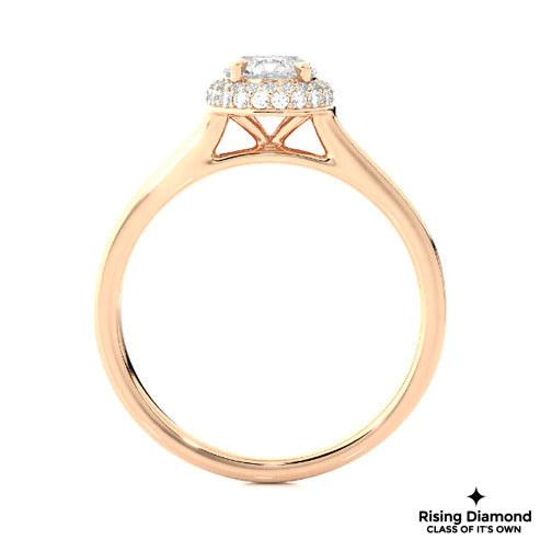 1.02 Ct Round Cut E-VS2 Lab Grown Diamond Engagement Ring