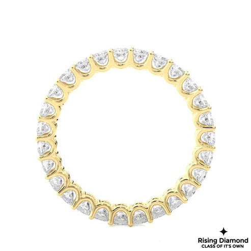 0.82 CTW Princess Cut Colorless Moissanite Wedding Band
