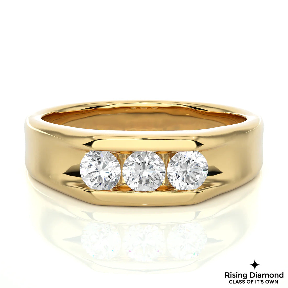 0.31 CTW Round Cut Colorless Moissanite Wedding Band