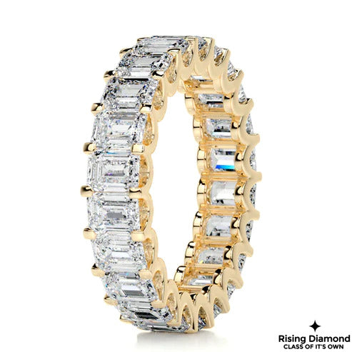 4.55 CTW Emerald Moissanite Band