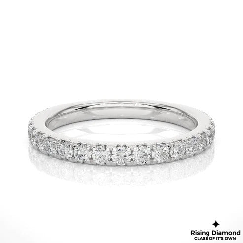 0.48 CTW Round Cut Colorless Moissanite Eternity Band