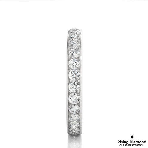 0.78 CTW Round Cut Colorless Moissanite Wedding Band