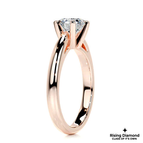 4.05 Ct Round Cut Colorless Moissanite Solitaire Ring