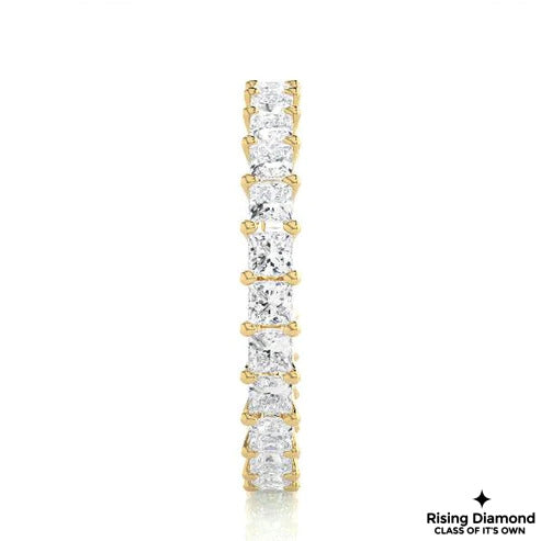 0.82 CTW Princess Cut Colorless Moissanite Wedding Band