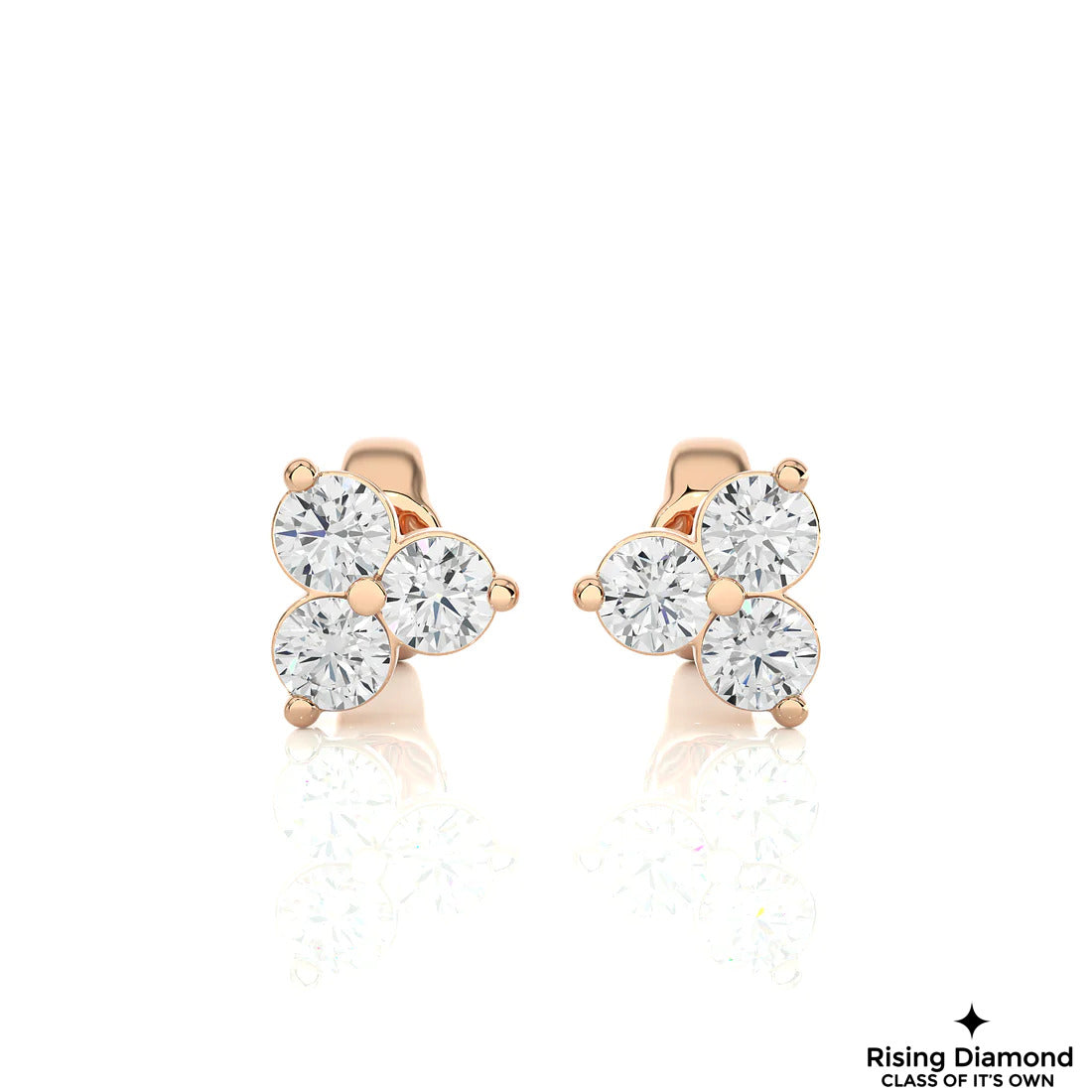 0.88 CTW Round Cut Lab Grown Diamond EF/VS Earring