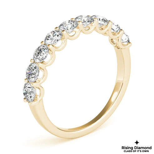 1.5 CTW Round Cut Colorless Moissanite Wedding Band