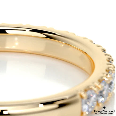 0.50 CTW Round Cut Colorless Moissanite Wedding Band