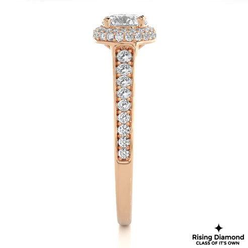 1.02 Ct Round Cut E-VS2 Lab Grown Diamond Engagement Ring