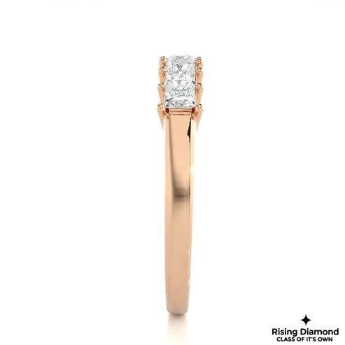 0.35 CTW Princess Cut Colorless Moissanite Wedding Band