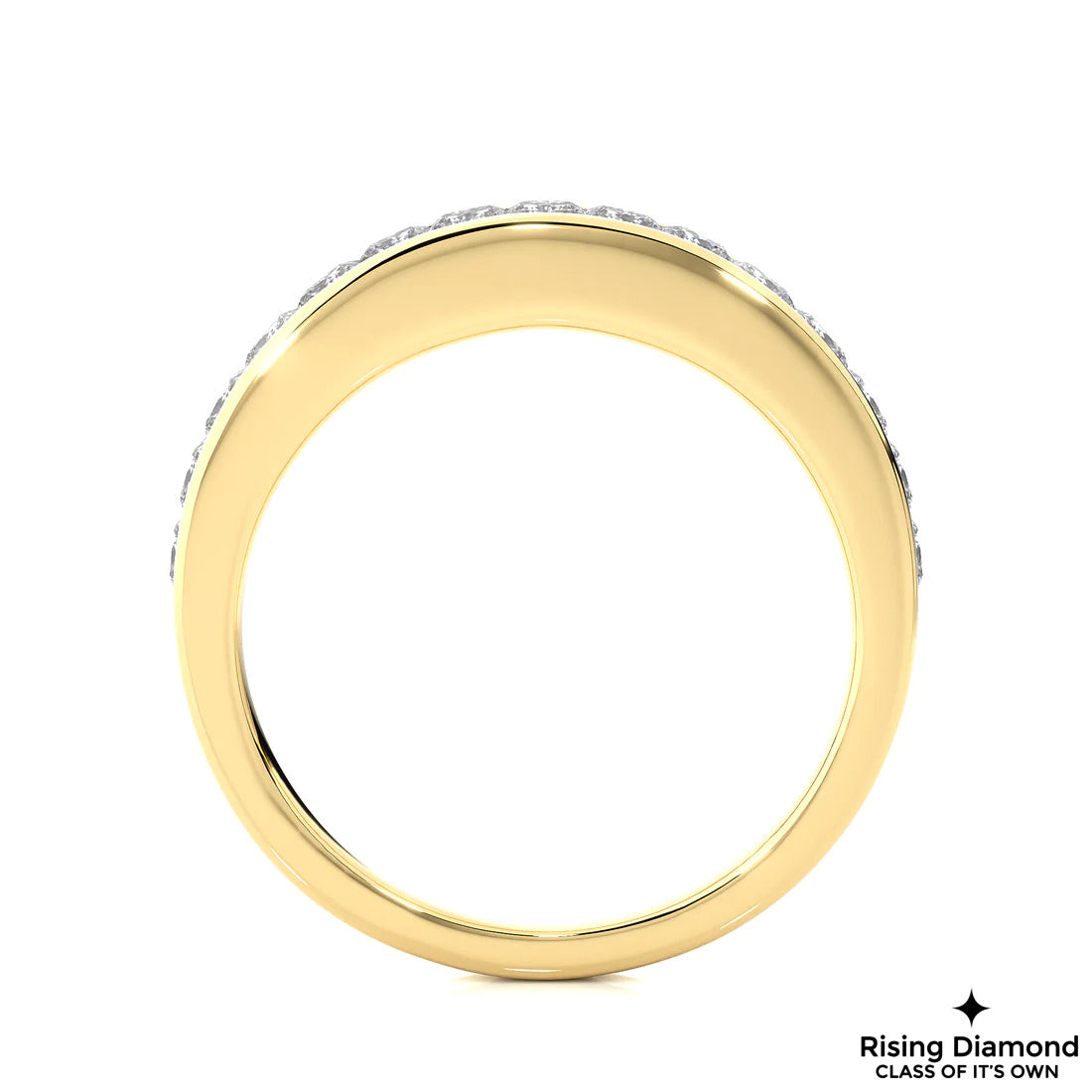 0.35 CTW Princess Cut Colorless Moissanite Wedding Band