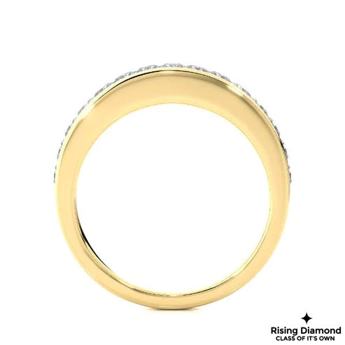 0.45 CTW Princess Cut Colorless Moissanite Wedding Band