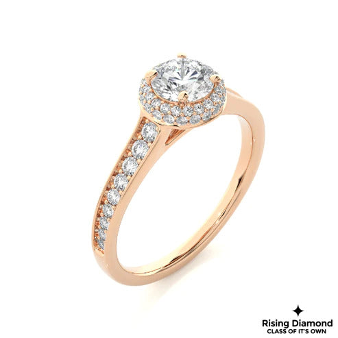 1.02 Ct Round Cut E-VS2 Lab Grown Diamond Engagement Ring