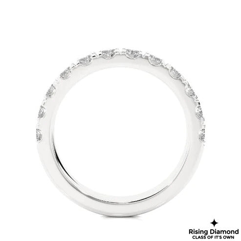 0.44 CTW Round Cut Colorless Moissanite Wedding Band