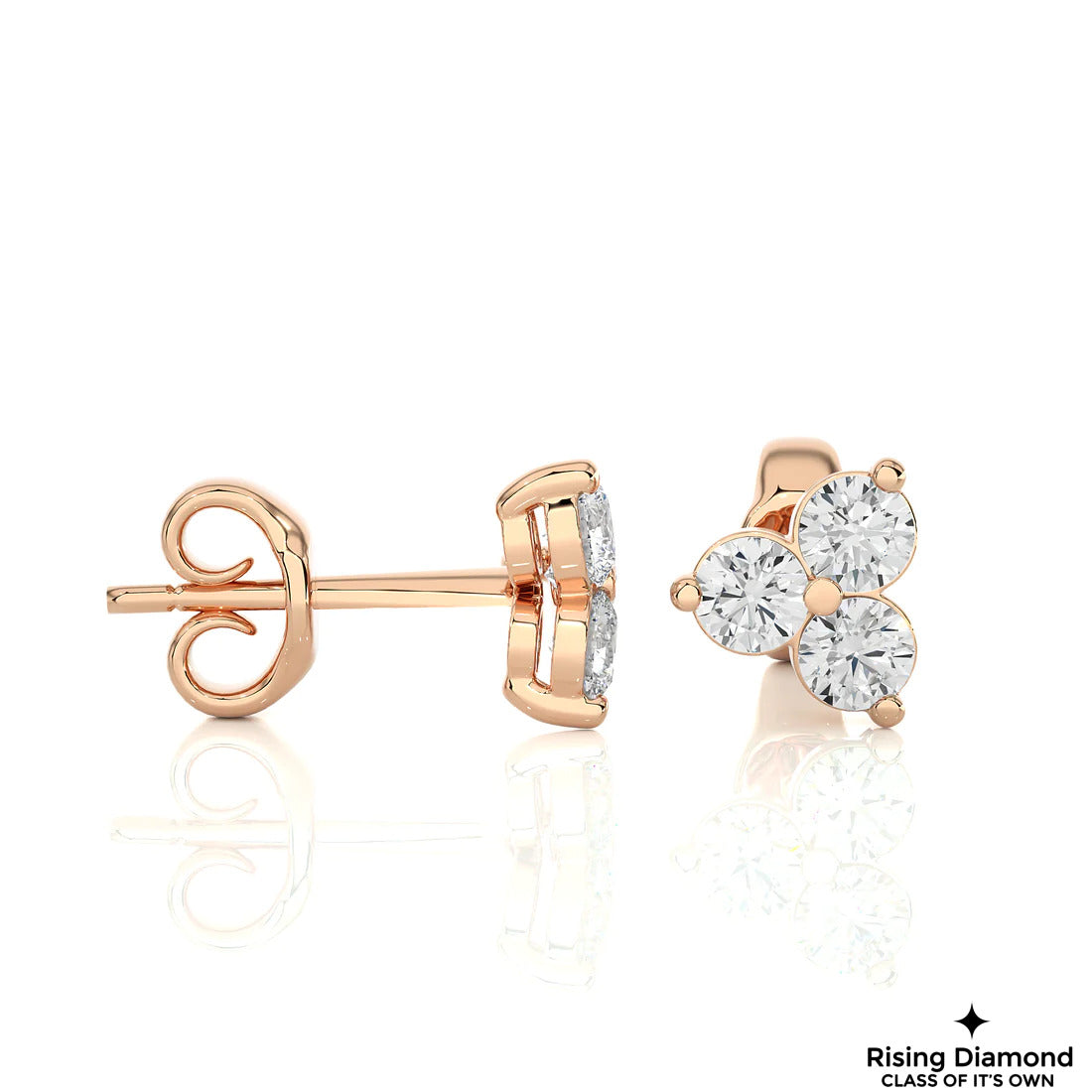 0.88 CTW Round Cut Lab Grown Diamond EF/VS Earring