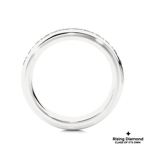 0.30 Princess Colorless Moissanite Wedding Band