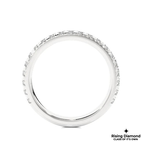 0.48 CTW Round Cut Colorless Moissanite Eternity Band