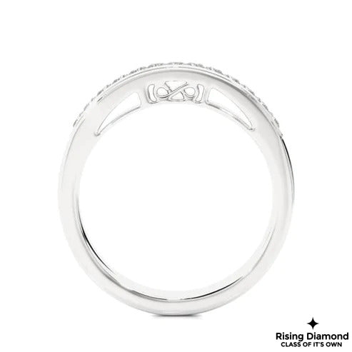 0.25 CTW Princess Cut Colorless Moissanite Wedding Band
