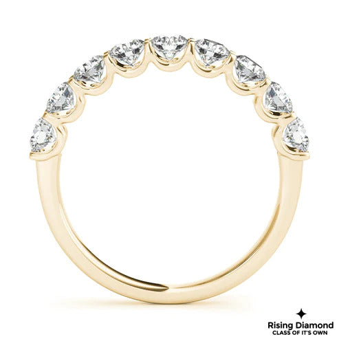 1.5 CTW Round Cut Colorless Moissanite Wedding Band