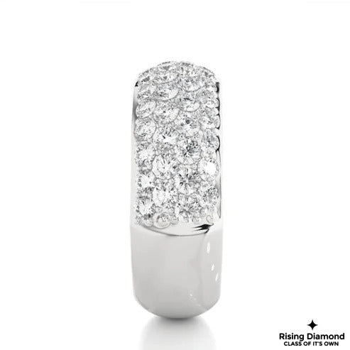 1.25 TCW Round Cut Colorless Moissanite Gold Wedding Band