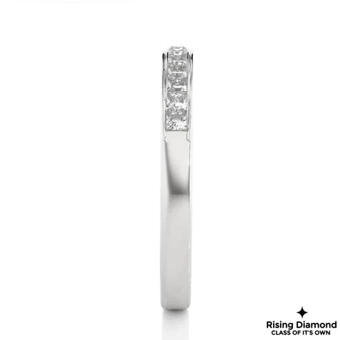 0.25 CTW Princess Cut Colorless Moissanite Wedding Band