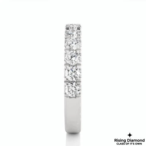 0.44 CTW Round Cut Colorless Moissanite Wedding Band