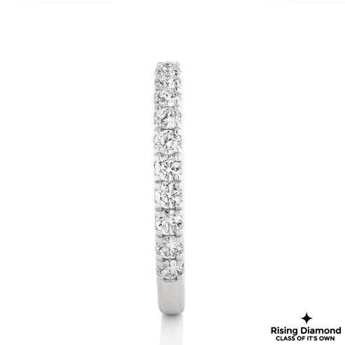 0.48 CTW Round Cut Colorless Moissanite Eternity Band