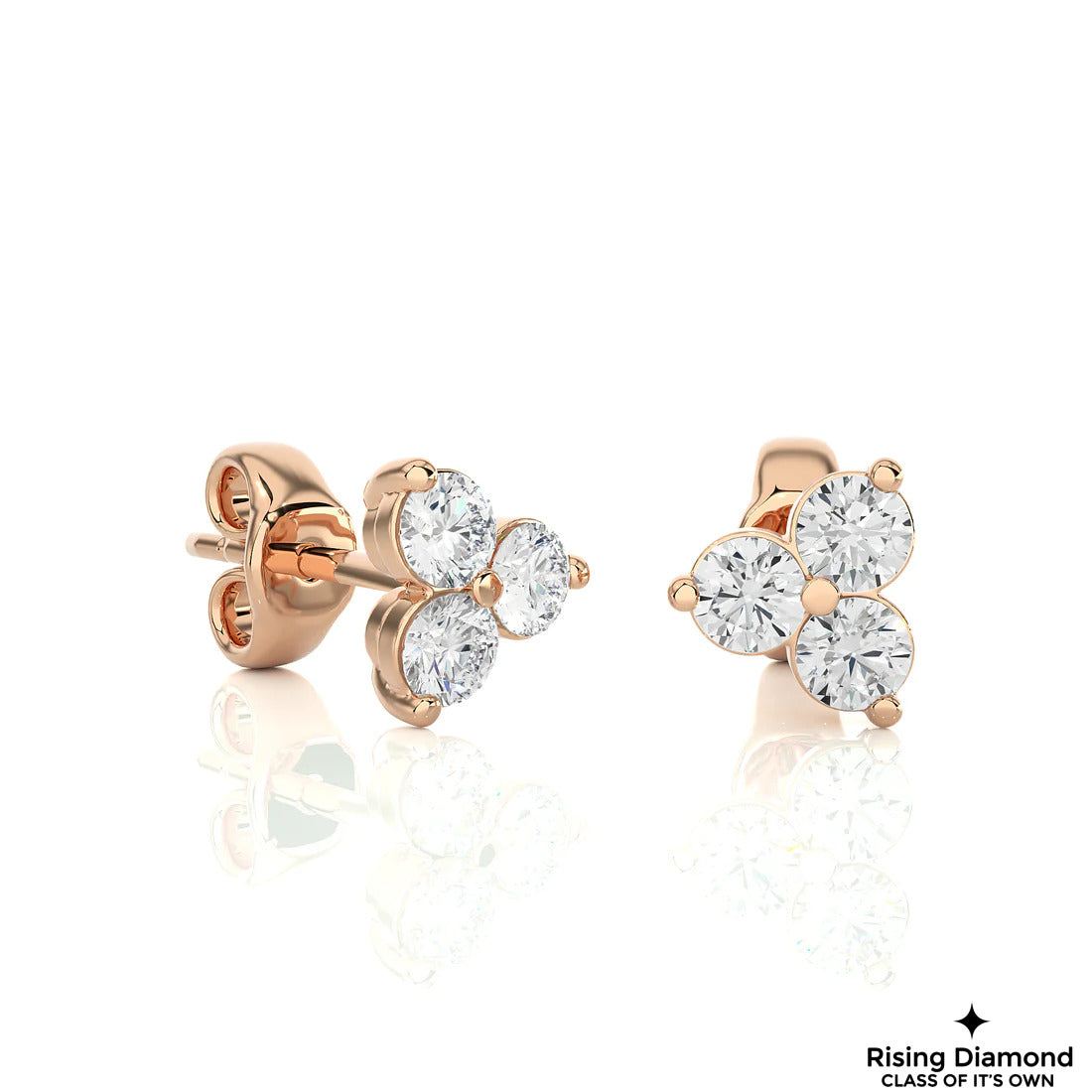 0.88 CTW Round Cut Lab Grown Diamond EF/VS Earring
