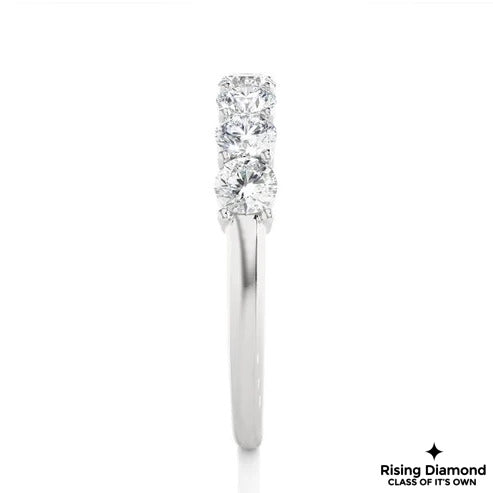 1.02 CTW Round Cut Colorless Moissanite Wedding Band