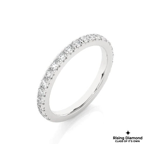 0.48 CTW Round Cut Colorless Moissanite Eternity Band