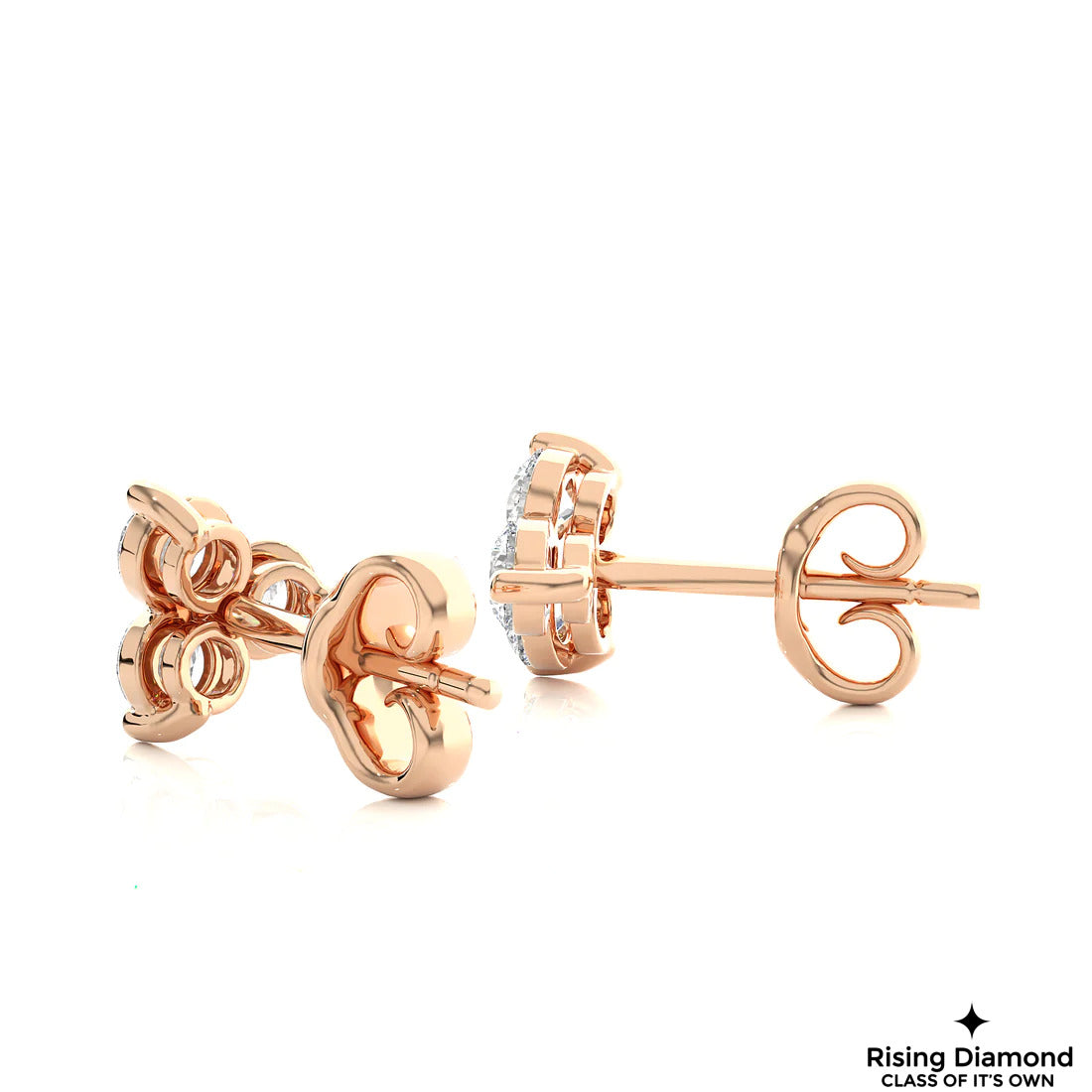 0.88 CTW Round Cut Lab Grown Diamond EF/VS Earring