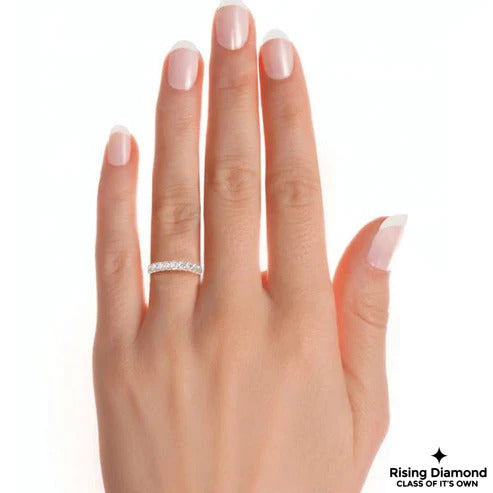 2.08 CTW Round Cut Colorless Moissanite Wedding Band