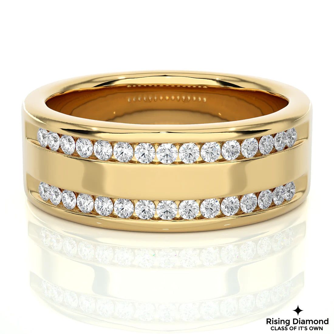 0.75 CTW Round Cut FG/VS Lab Grown Diamond Men's Wedding Band