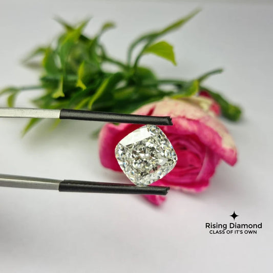 3.0 CT E/VS Cushion Cut Lab Created Conflict Free Diamond With IGI Certified