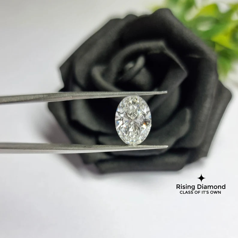 2.0 CT Oval Cut Lab Grown Conflict Free Diamond