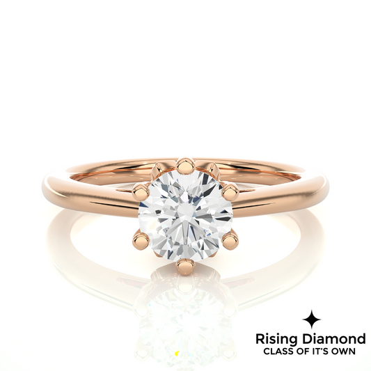 1.55 Ct Round Cut E-VS2 Lab Grown Diamond Solitaire Engagement Ring