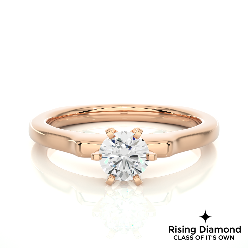 1.01 Ct Round Cut D-VS1 Lab Grown Diamond Engagement Ring