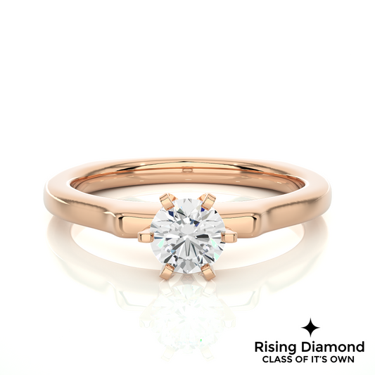 1.01 Ct Round Cut D-VS1 Lab Grown Diamond Engagement Ring