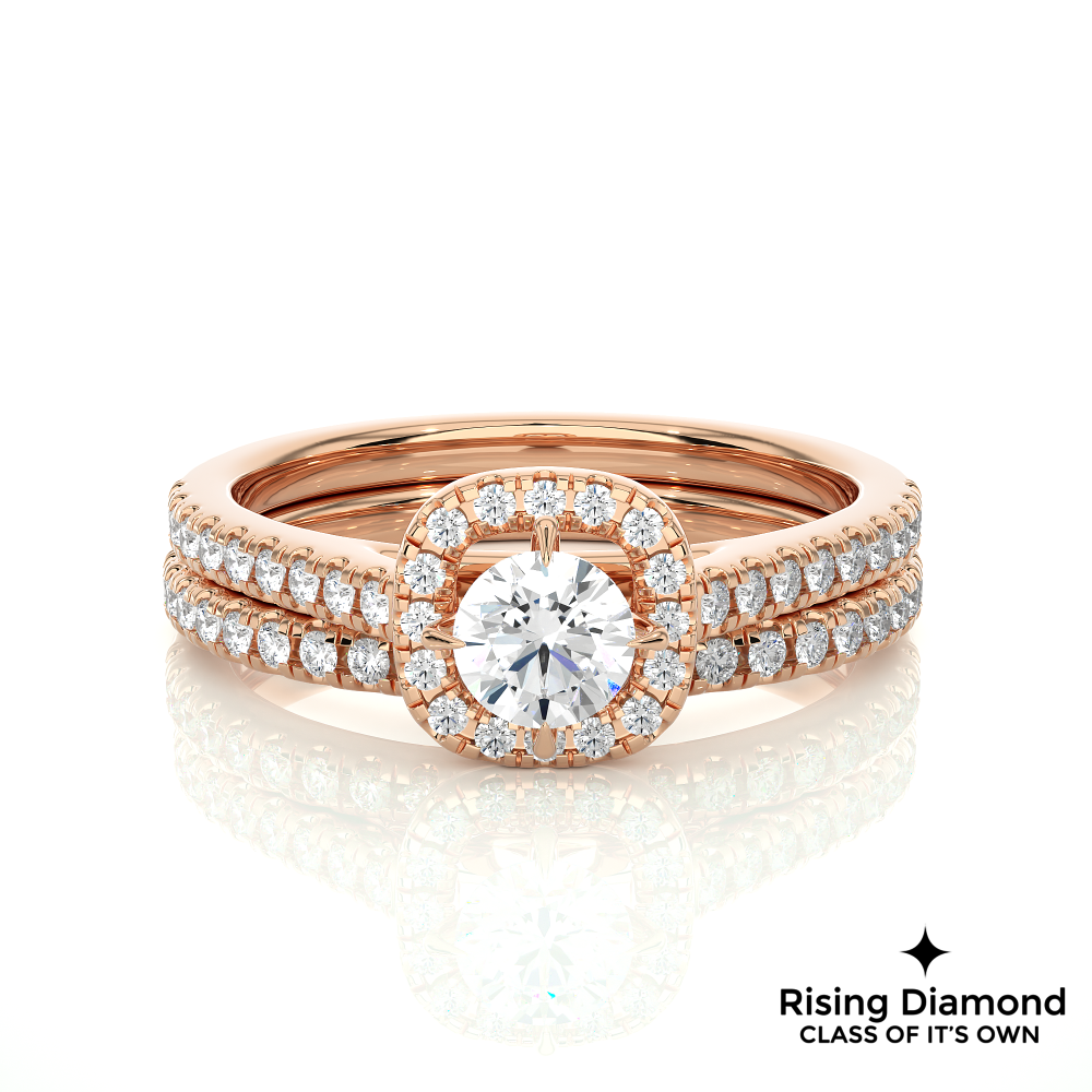 1.31 Ct Round Cut F-VS2 Lab Grown Diamond Engagement Ring