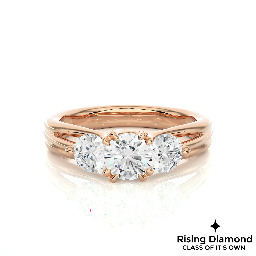 1.15 Ct Round Cut E-VS1 Lab Grown Diamond Engagement Ring