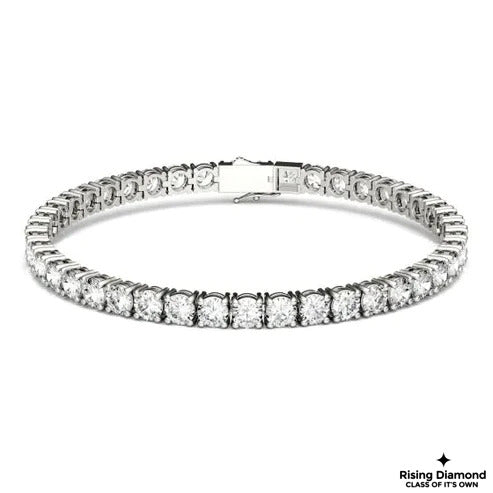 8.89 CTW Round Cut Colorless Moissanite Tennis Bracelet