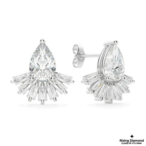 1.15 CTW For Each Pear Cut Lab Grown Diamond FG/VS Earring