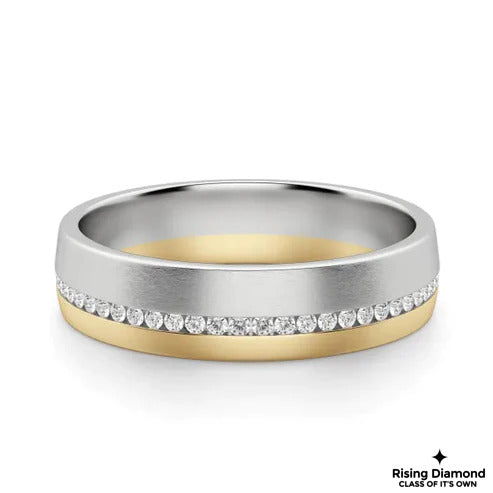 0.65 CTW FG/VS Round Cut Lab Grown Diamond Men's Wedding Band