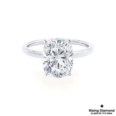 2.05 Ct Cushion Cut F-VS2 Lab Grown Diamond Solitaire Engagement Ring