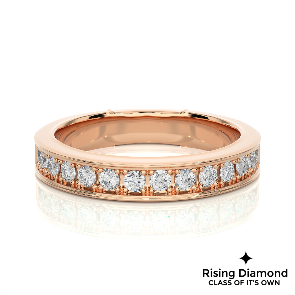0.49 CTW Round Cut Lab Grown Diamond Band in Chanel Setting