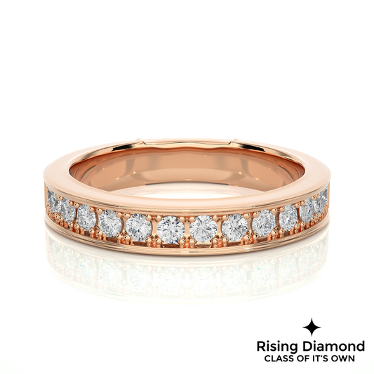 0.49 CTW Round Cut Lab Grown Diamond Band in Chanel Setting