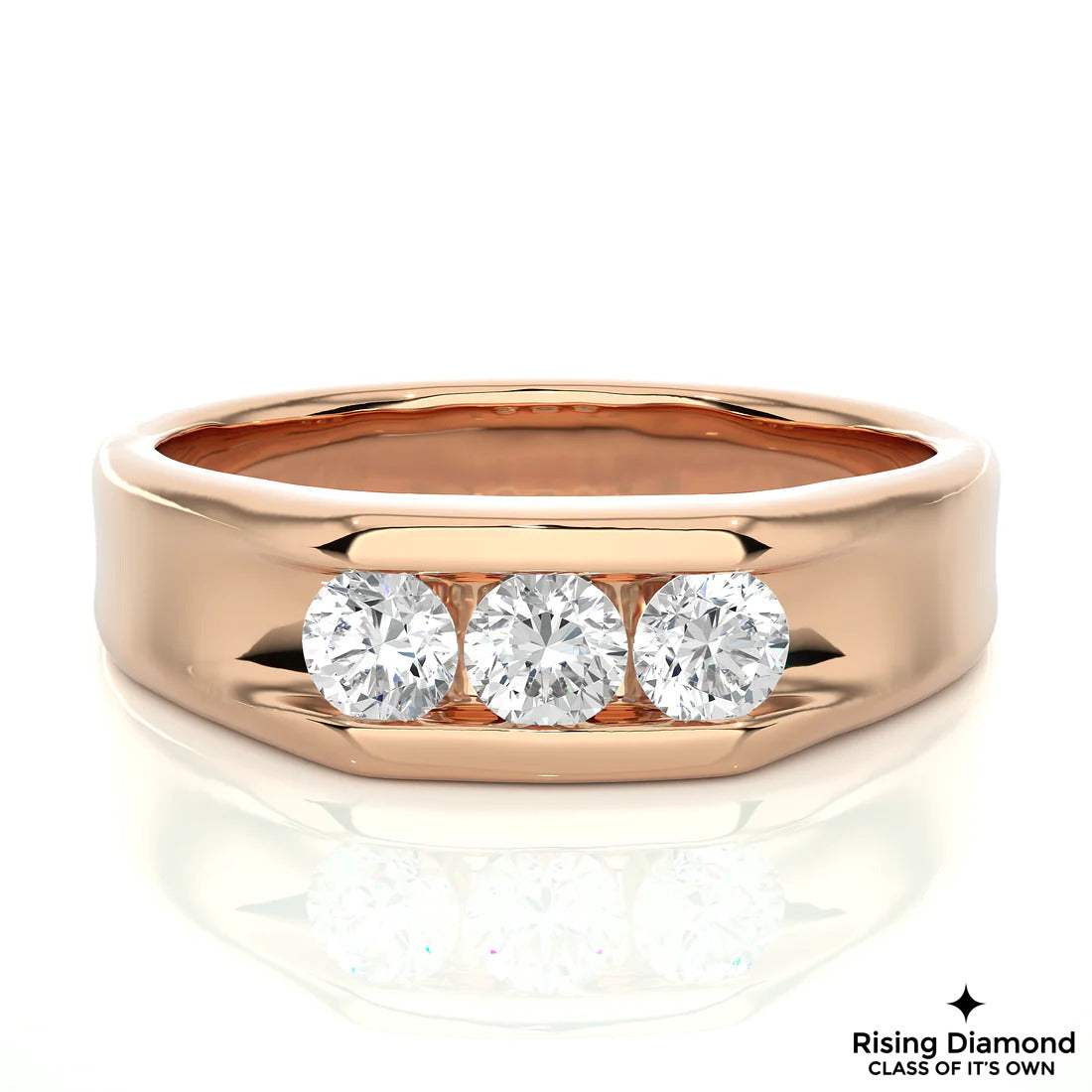 0.31 CTW Round Cut Colorless Moissanite Wedding Band